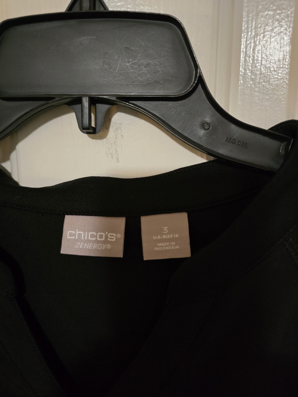 Chico's Black Long-Sleeve Shift Dress - Picture 2 of 2